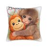 Baby Viral Monkey Punch Hugging Pillow Case Square Pillow Cover For Couch Sofa Bedroom Funny Cushion Cover