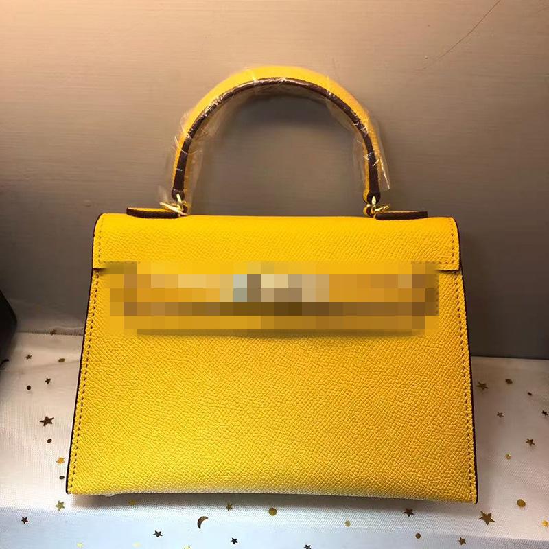 Second Generation Palm Print Cowhide Mini Small Keli Handbag 2025 New Bag Women's Commuter Versatile Shoulder Messenger Bag