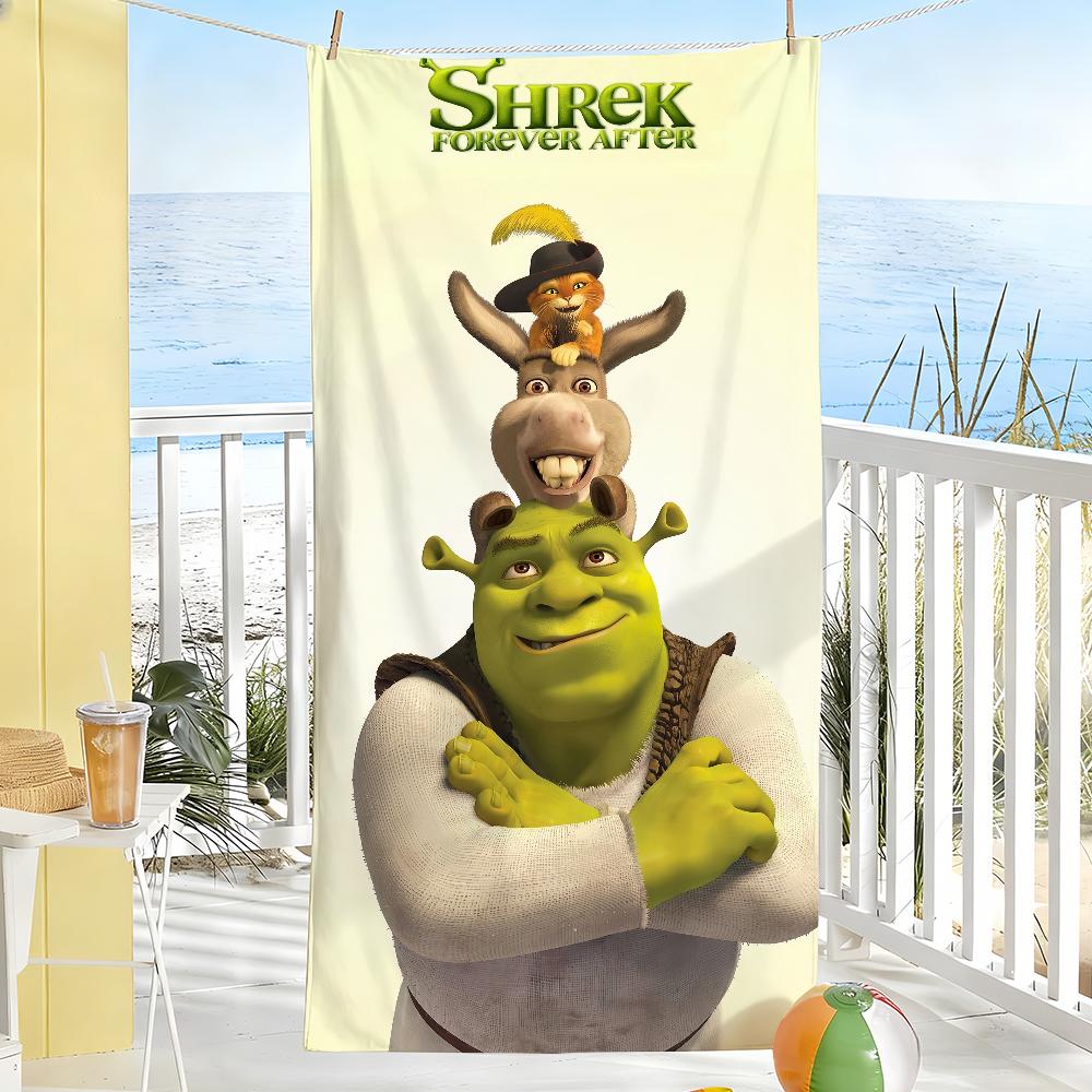 Funny Classic Film S-Shreks-S Green Towel Soft Pool Gift For Travel Gym Shower Camping Quick Dry Sports Large Beach Towels