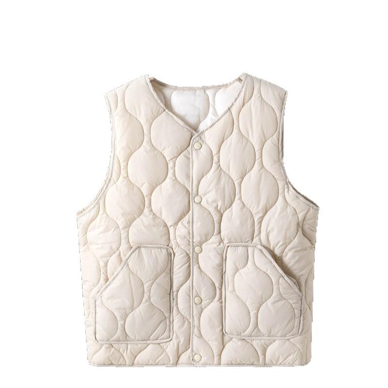 Leichte Herbst-Winter-Weste in Übergröße für Damen - Warmer, lockerer ärmelloser Cardigan für die mittlere und ältere Generation