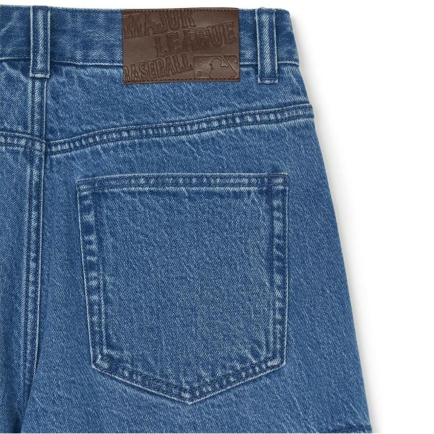 New MLB New York Yankees Denim Basic Small Logo New York Yankees Denim Pants Jeans Women's Indigo 3FDPB0144-50INS