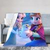 Kawaii Queen Frozen Princess Elsa  Blanket Fleece Summer  Multi-function Lightweight Thin Throw Blankets for Bed Couch Bedspread