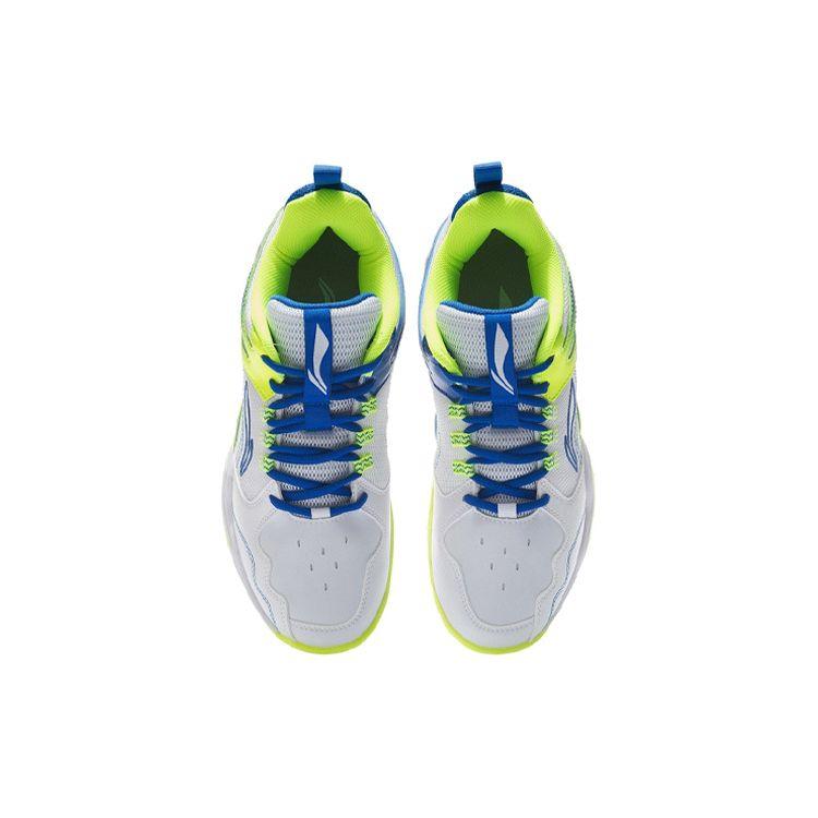 Li-Ning Comfortable Training Casual Shock Absorption Wear-Resistant Low-Top Badminton Shoes Men sneaker White Blue AYTR013-1
