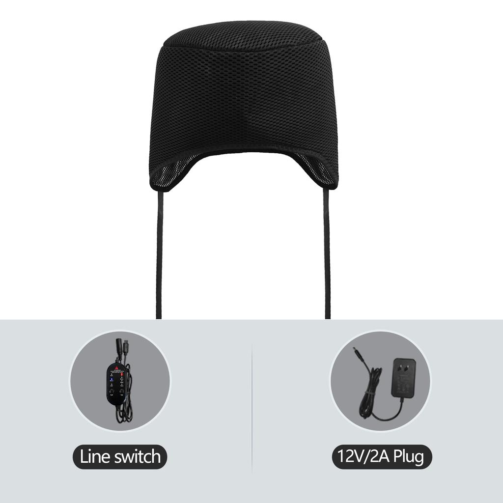 Full-Wrap Electric Heated Head Massager 3 Heating Modes Migraine Relief Ear Cold Protection Pressure Release Sleep Aid Unisex