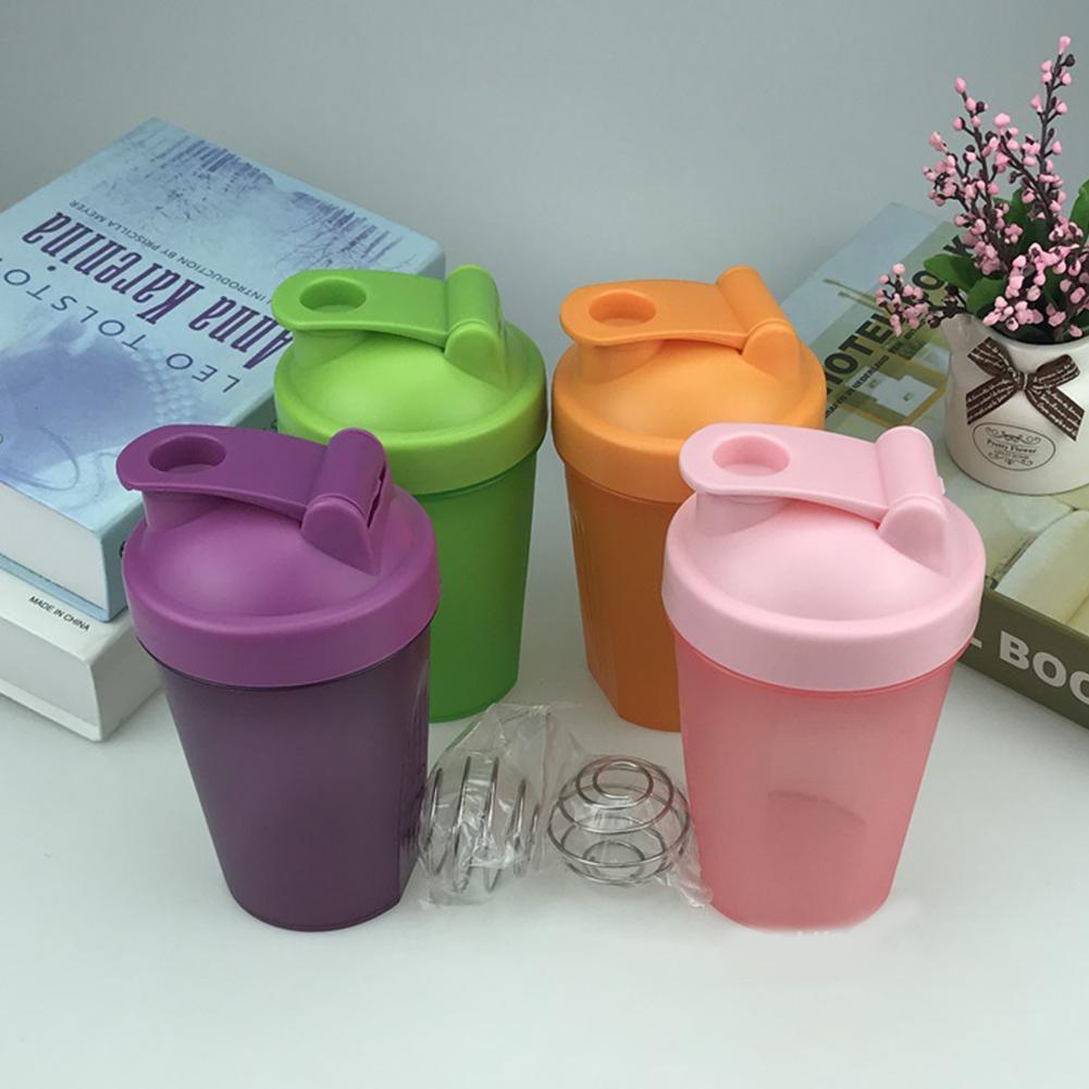 400ML Water Cup Sport Outdoor Bottle Cup Colorful Albumen Powder Stirring Cup Gift Kettle