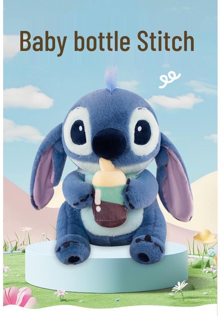 Stitch Plush Baby Bottle Toy - Creative & Cute Soothing Doll for Children