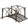Vintage Garden Bridge with Floral Elements, In Metal, 99x68x53cm, Black