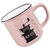 Kubek Ceramiczny do Picia Kawy Herbaty Ziół Napojów Różowy 370 ml