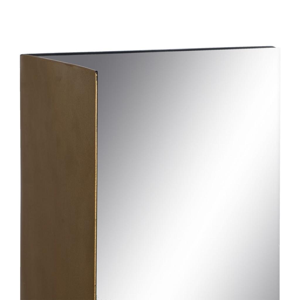 Wall Mirror 20 X 12 X 50 Cm Black Gold Metal
