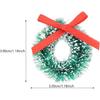 24Pcs Mini Christmas Wreaths 1 Inch Xmas Tree Wreaths Artificial Miniature Frost Sisal Christmas Tree Wreaths for Dollhouse Embellishments for