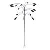 Metal Wind Spinner Wind Sculpture Rustproof Waterproof Heavy Duty Falling Foliage Kinetic Copper Triple Spinner for Outdoor Garden
