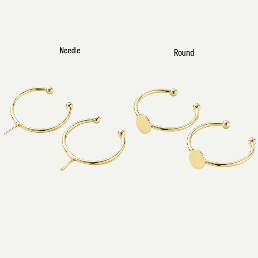 

Круглая оправа с крапанами, аксессуары для кольца «Сделай сам», с покрытием из золота 14k/18k, из чистой меди с сохранением цвета 5 pieces (Prong 0.7*6mm/Ring 20mm)