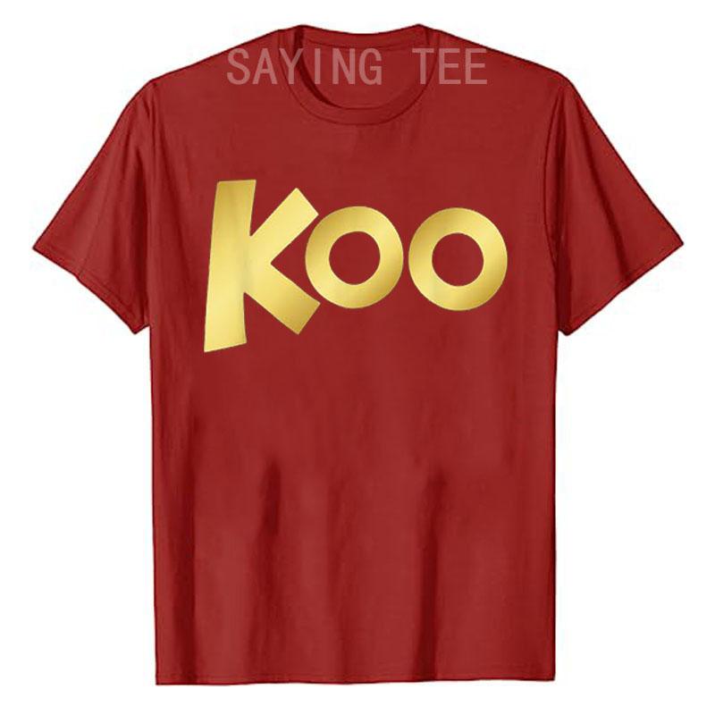 The Roo Kanga | Koo Koo Kangaroo T-Shirt Letters Printed Graphic Tee Tops Music Lover Graphic Outfits Short Sleeve Blouses Gifts