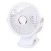 Small Desk Fan with Clamp 5 Speed Settings 3 Brightness Levels 720 Degree Rotation Rechargeable Office Desk Fan Light
