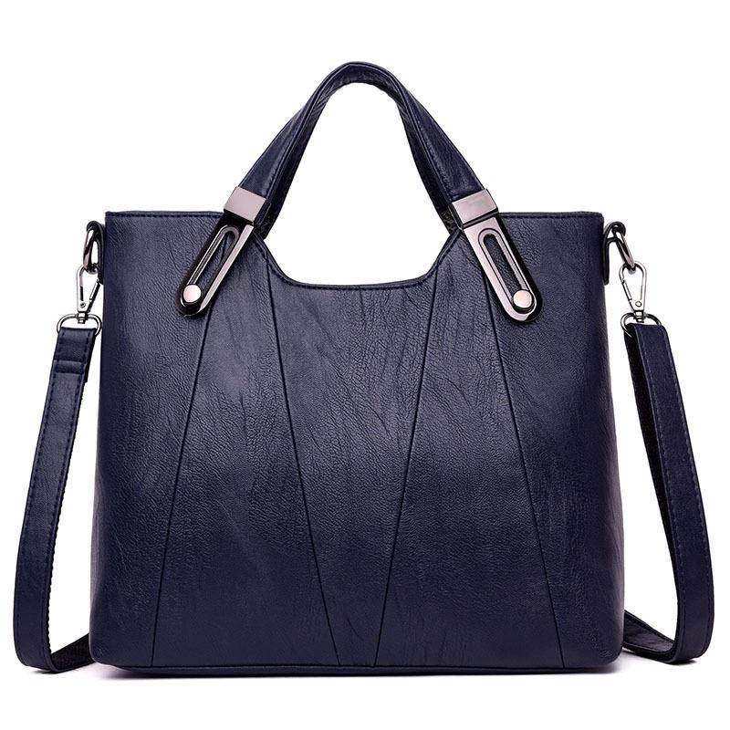 2024 Soft Leather Fashion Handbag for Middle-aged Women: Large Capacity, Versatile Single Shoulder or Crossbody Bag
