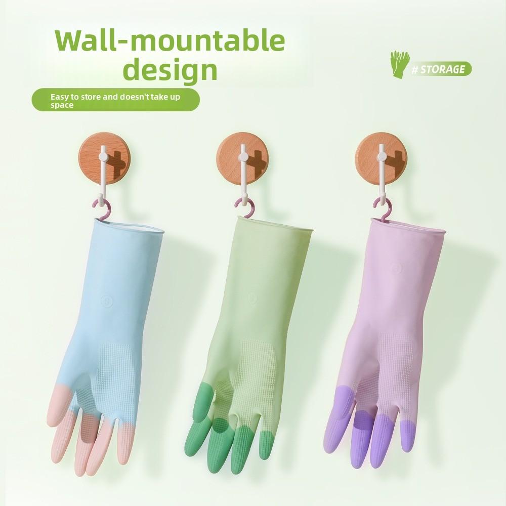 3Pairs/Set Oil Resistant Latex Gloves Thickened Cleaning Gloves Dishwashing Gloves  Car Washing