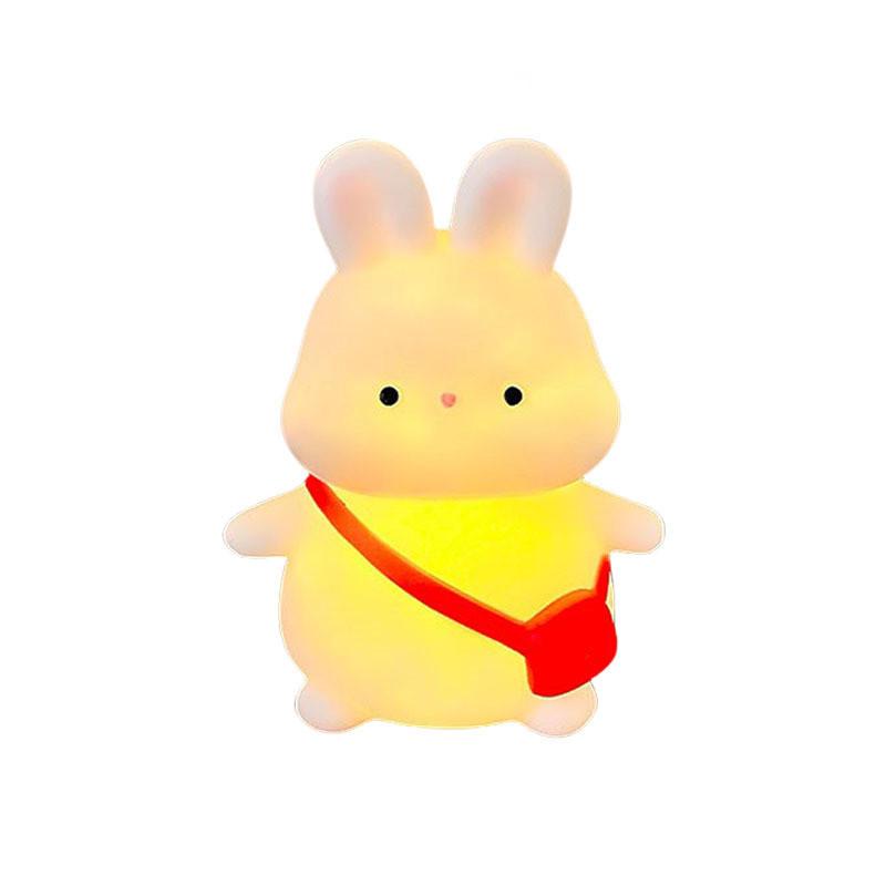 Night Warm Lamp Light Cartoon Backpack Rabbit Cute Portable Battery Powered
