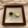 Palace Luxury Concentric Earrings, High-Grade Emerald Classic Niche Design Romantic Light Luxury Earrings
