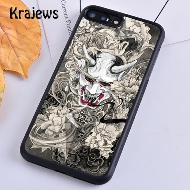 Krajews Japanese Hannya Mask Phone Case Cover For iPhone 17 Air 16 15 14 plus 12 13 pro max coque Shell Fundas
