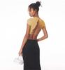 European American Crop Tops: Short Sleeve, Navel-Baring, for Yoga & Running with Pocket & Chest Pads