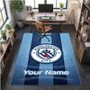 Covor de Catifea Cristal Imprimeu Manchester City Nume Personalizat Text Covor de Podea Decor Acasă