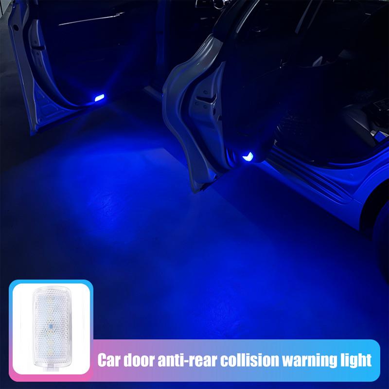 Courtesy Door Light Anti-Collision LED Signal Lamp Lights Colorful Flashing Car Door Welcome Light For Car Interior Atmosphere