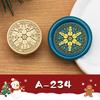 2.5cm Brass Engraved Christmas Wax Seal Stamp Heads for Envelopes & Invitations