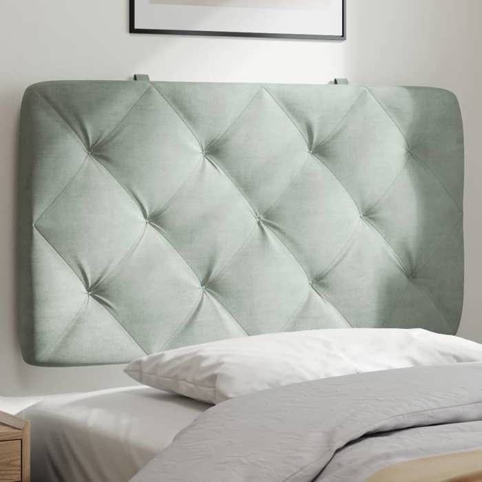 VidaXL Coussin de Tête de Lit, Oreiller de Tête de Lit avec Bandes Auto-agrippantes, Coussin Rembourré Chambre à Coucher, 374702