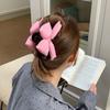 Sponge Ribbon Hair Crab Clip Korean Style Large Shark Clip Funny Bow Hair Claw  Daily