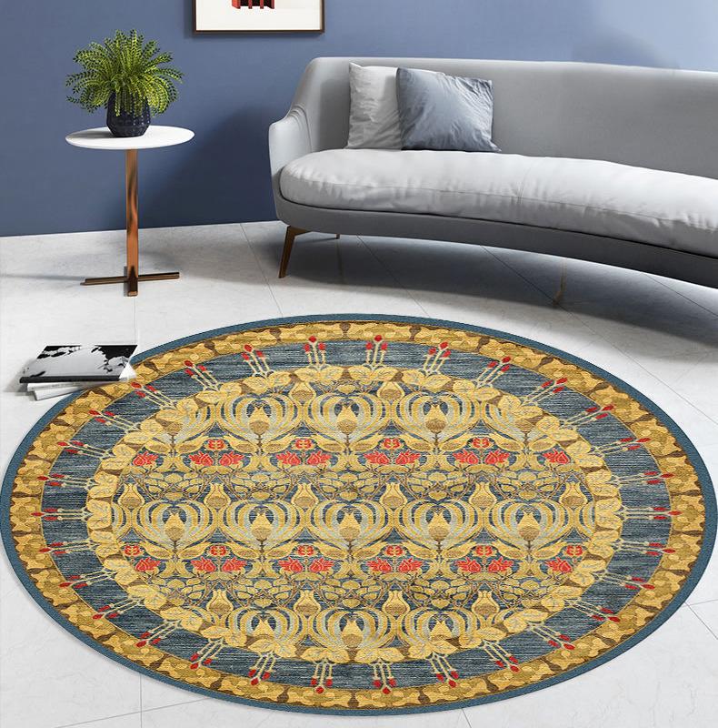 Kulatá podlahová rohož Koberec do obývacího pokoje Skandinávská výzdoba ložnice Plyšový koberec Velká plocha