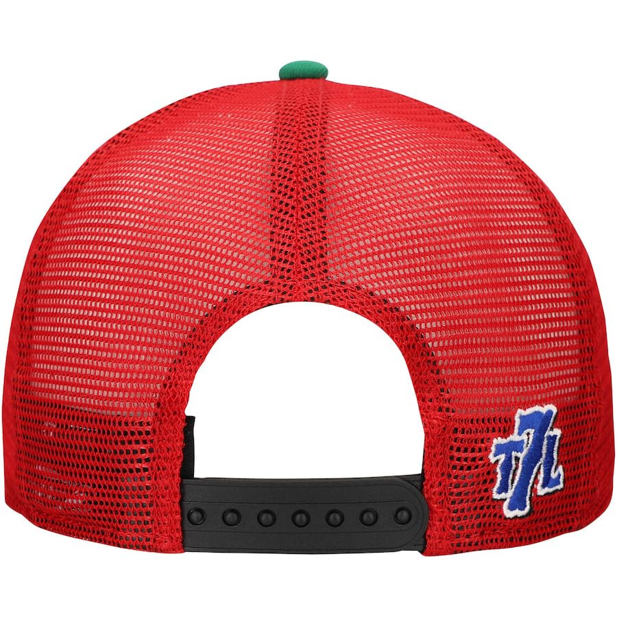 New Era Cap GOLFER Snapback New York Mets THE 7 LINE MLB HOME RUN APPLE COLLECTION MESH SNAPBACK CAP SCARLET NEW YORK METS Hat [Used]