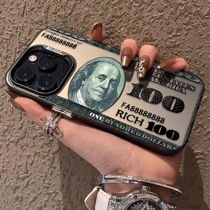 USD Dollar Popular Design PC Case for iPhone 15 16E 16 11 14 13 12 Pro Max XS X XR Plus 8 7 SE Shockproof Matte Hard Cover