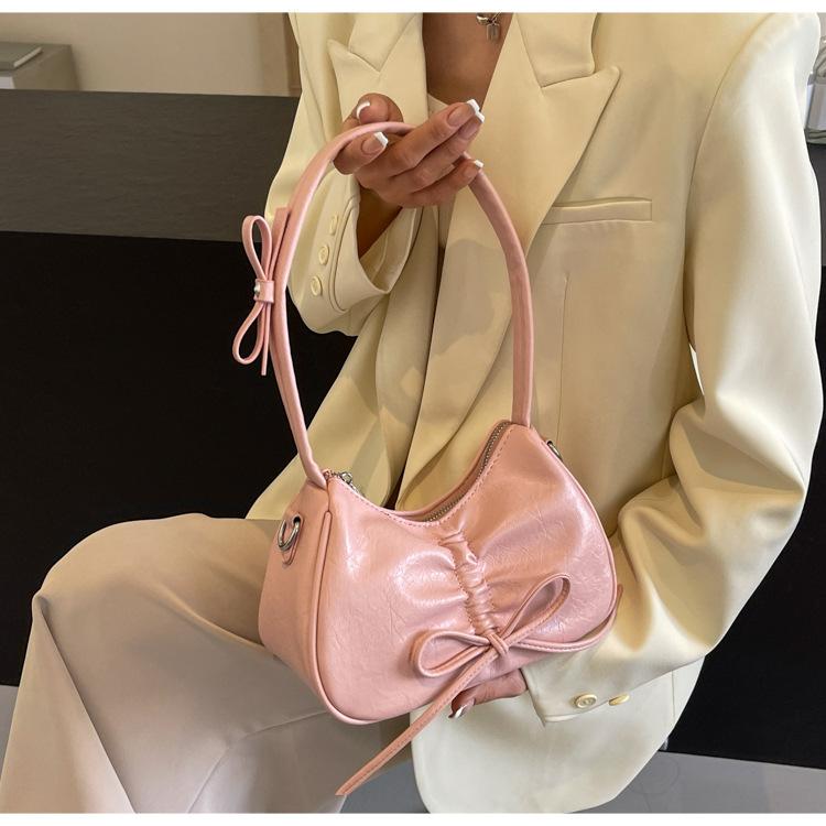 Kleine quadratische Umhängetasche mit Schleife für Damen