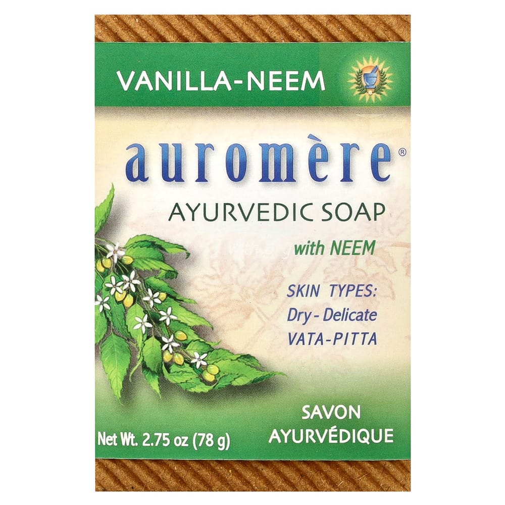 Auromere Ayurvedic Vanilla-Neem Soap Bar 78g (2.75oz)