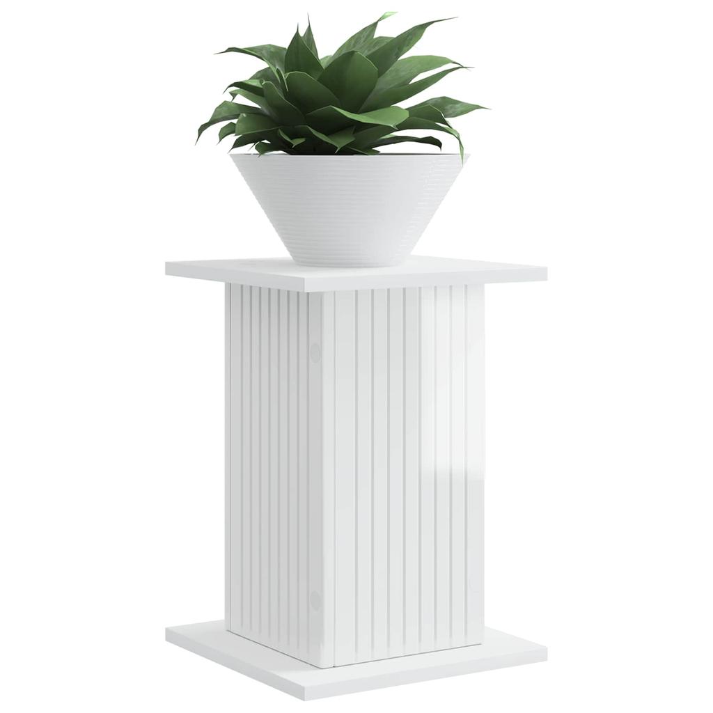 Plant Stand Glossy White 30.5 x 30 x 43 cm Engineered Wood