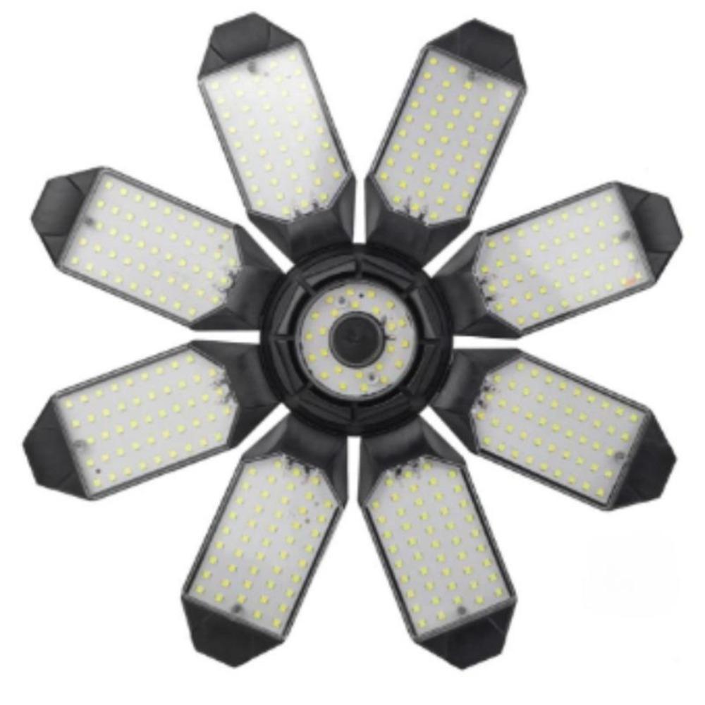200W Mocna lampa garażowa LED Składane żarówki LED E27 Regulowana lampa sufitowa wielopanelowa do oświetlenia warsztatu i magazynu