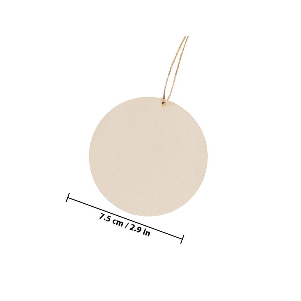 1 set Wooden Tag Plaque Unfinished Round Wood Slices Thick Smooth Diy Craft Supplies For Wall Decor Hanging Ornaments Blank