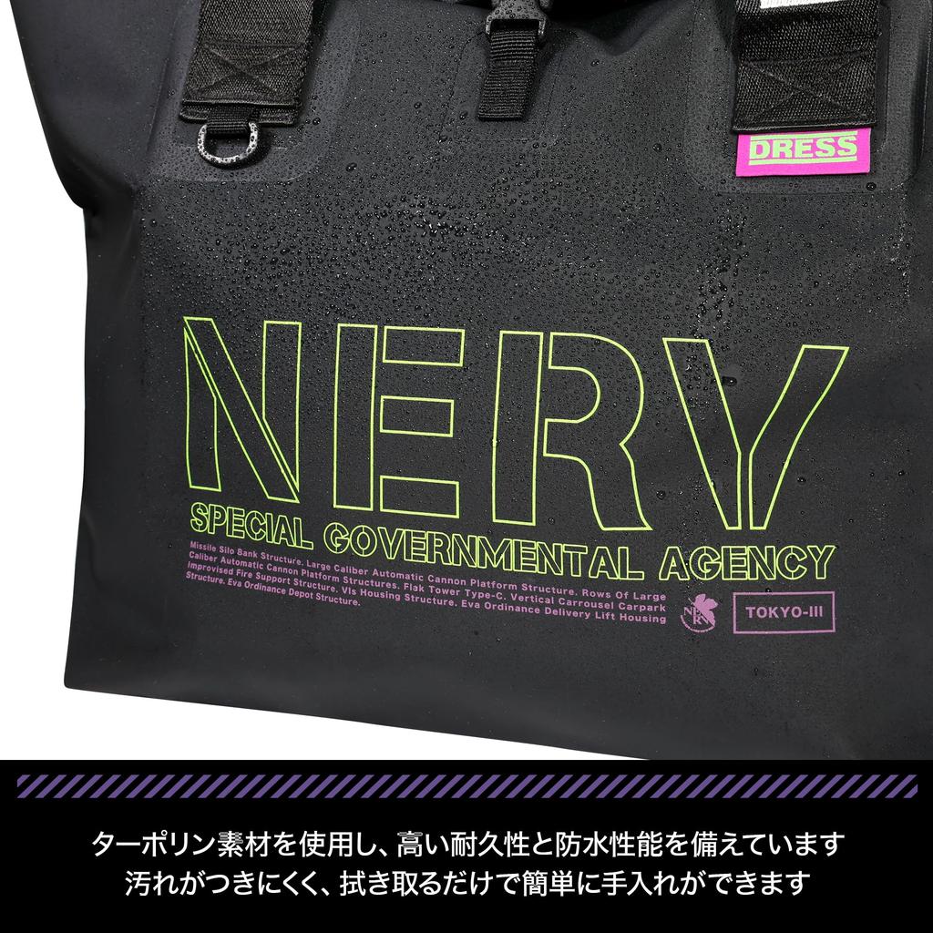EVA x DRESS Waterproof Tote Size Evangelion Perfect for disaster and other outdoor large and Also suitable for and other outdoor Bag, M,
