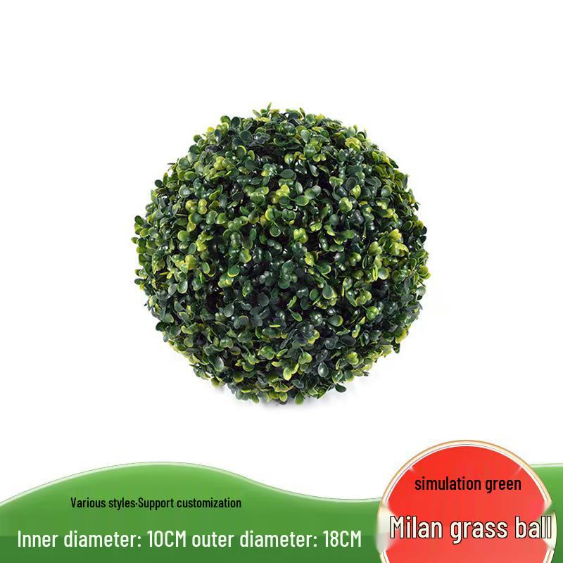 Artificial Green Plant Ceiling Decoration - Hanging Grass Ball for Window, Home, Mall, or Landscaping