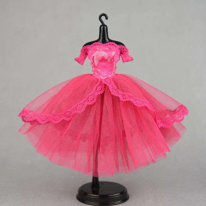 Mini Black Princess Doll Dress Wedding Dress Fluffy Skirt Multilayer Lace Tutu Dotted Doll Dress For Dolls Party Dress Clothes
