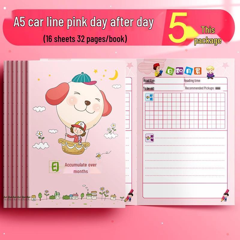 Colorful Car-Themed Reading Notes Notebook for Primary & Secondary Students