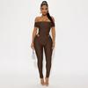 J25Jp432 Cross-Border European and American Amazon 2025 New Women's Fashion Hot Girl Style Solid Color One-Shoulder Jumpsuit