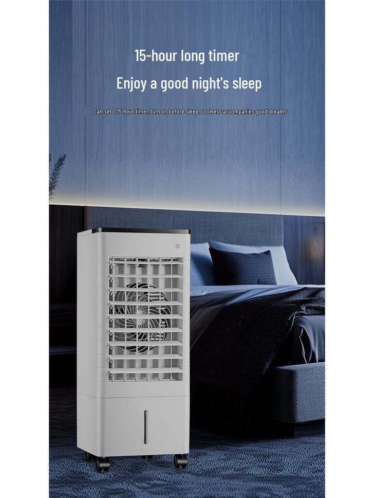 Mobile Air Cooler with Strong Fan, Add Water/Ice for Extra Cooling - Ideal for Small Bedrooms