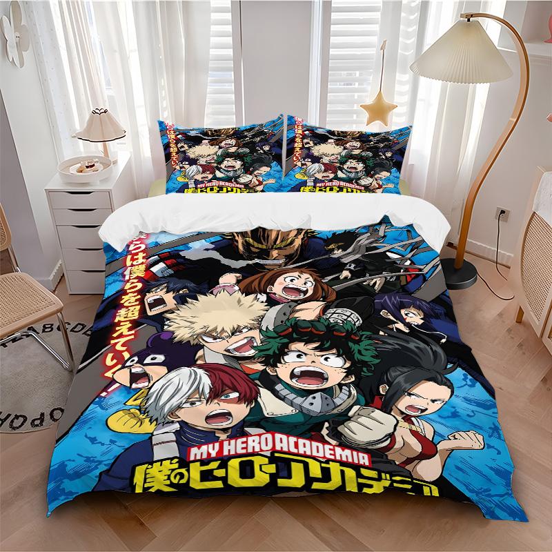 Heroic Adventures Unite Print 3Pcs Bedding Setduvet Cover With 2 Bedropillowcase Home Birthday Gift