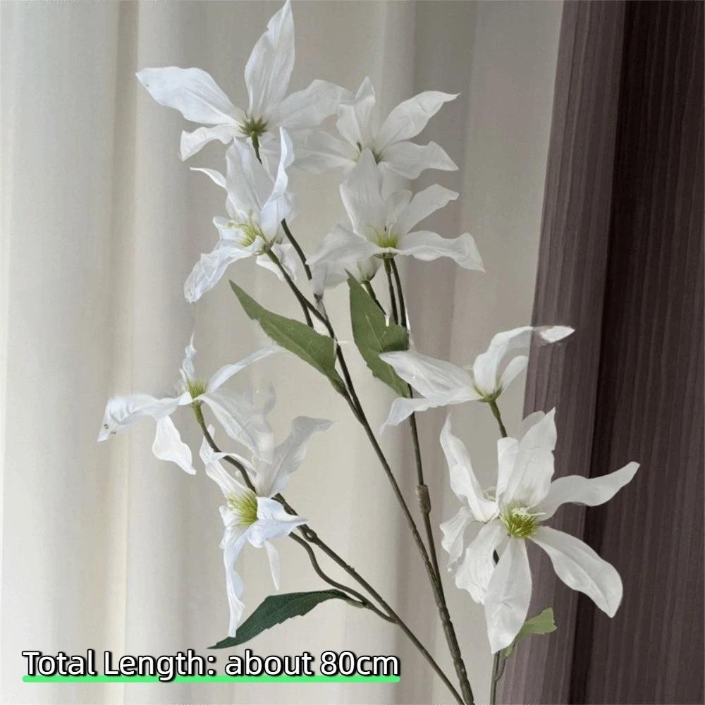 80cm Faux Lilies Flower Lilies Fake Bouquet Realistic Artificial Flower  Wedding Decor