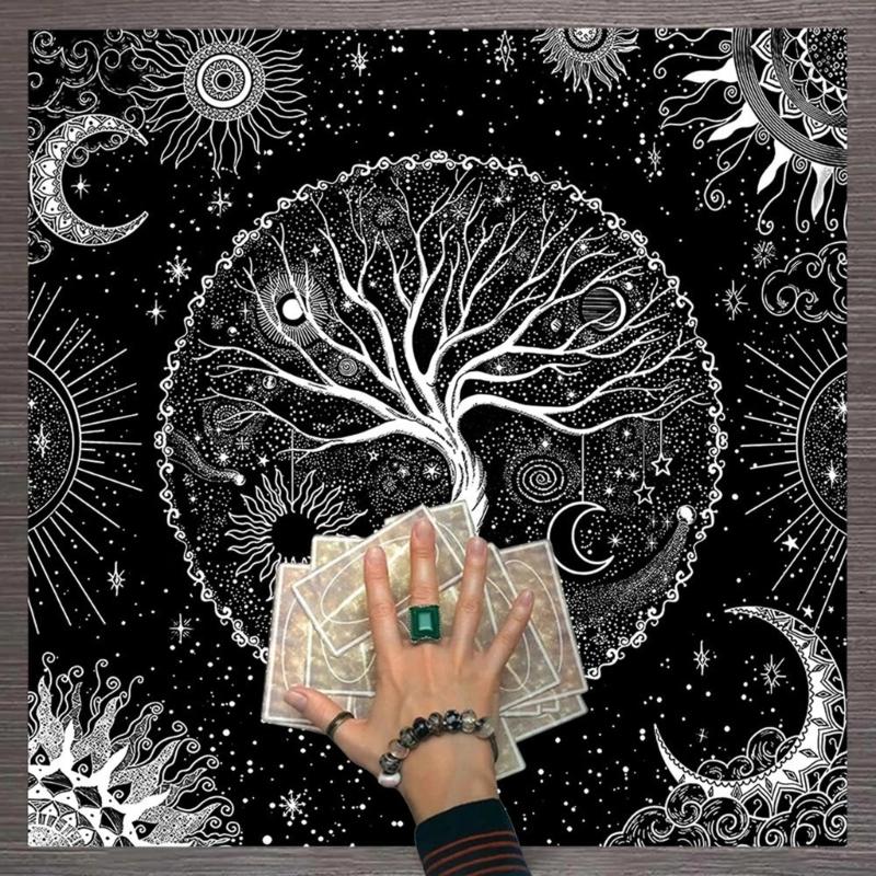 Divinationskarten Tischdecke 12 Sternbilder Tischdecke für Tarot-Enthusiasten