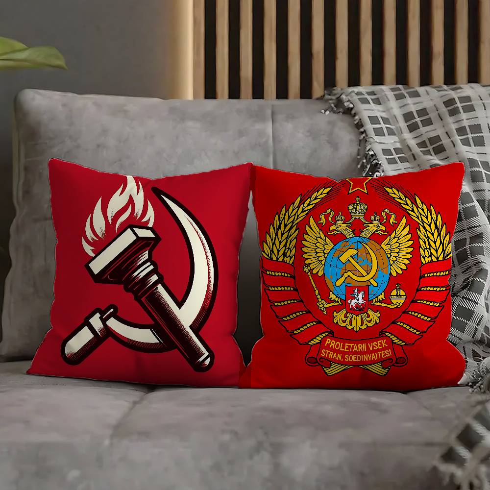 Soviet USSR CCCP Pillow Case For Sofa Decor Car Office Room Printing Cushion Cover Decorations and Protector