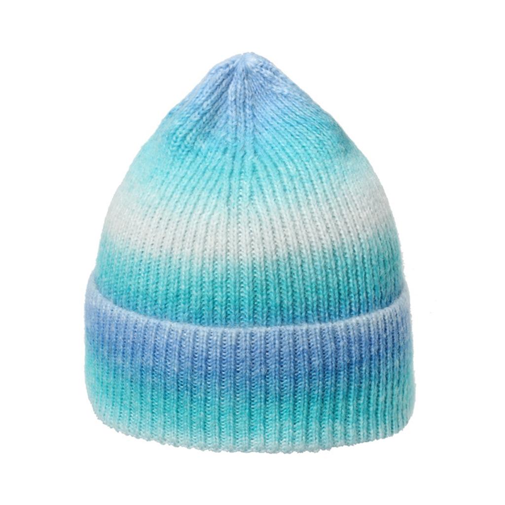 Ladies' Knitted Hat Trendy Gradient Printed Warm Hat Fashion Knitted Hat