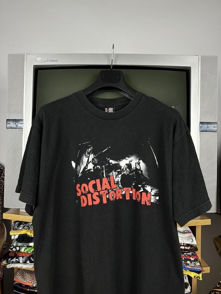 Vintage 90er Social Distortion Band Schwarzes Unisex T-Shirt Nachdruck S-5XL KH12113