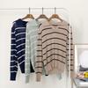 New ArrivalS Open Run Women S Collar Neck NaTural STripe Long Sleeve T ShirT
